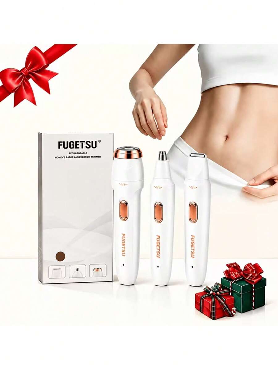 Bikini Trimmer For Women,3-In-1 Electric Shaver For Women,Rechargeable Painless Pubic&Facial Razor For Sensitive Skin,Lip,Arms,Legs With