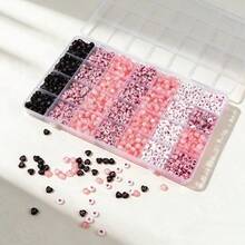 840pcs Multicolor Acrylic Alphabet Letter Beads Set With Storage Box, A-Z Gold Print Letter Spacer Beads For DIY Bracelet Necklace Keychain Jewelry Making Crafts - Multicolor - View 16