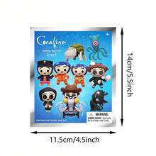 LAIKA 3D PVC Keychain Blind Bag Mystery Box, Officially Licensed Random Character Bag Pendant, Anime Collectible Backpack Charm Keyring Mini Figure Model, Fan Collection Novelty Gift, Christmas New Year Birthday Holiday Gift, 1pc [Non-Plush Filled] - Multicolor - View 6