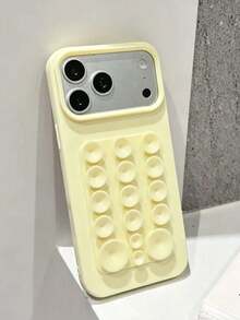 1pc Solid Color Suction Cup Anti-Drop Phone Case, TPU Material, Cocok Sebagai Hadiah Liburan, Kompatibel Dengan Apple 11/12/13/14/15/16 Pro / Pro Max /14/15/16 Plus / 17 - Kuning - View 27