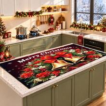 1pc Christmas Themed Printed Pattern Dish Drying Mat, Kitchen Countertop Bowl & Plate Rubber Bottom Drying Pad, Party Decoration, Super Absorbent Hidden Stain Dish Drying Mat, Soft Diatomaceous Earth With Rubber Backing Multi-Functional Kitchen Home Mat, Quick Dry Mat For Coffee Machine & Dish Rack, Kitchen Countertop Coffee Mat & Dish Drying Pad - LL LSD012 - View 4