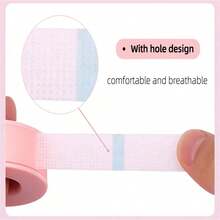 1pc Non-Woven Microporous Silicone Eyelash Tape, Breathable & Hypoallergenic, Orange Rose Red Under Eye Patch, Eyelash Extension Tool - Multicolor - View 3