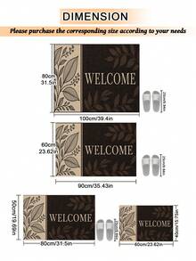 1pc Outdoor Non-Slip Door Mat, Indoor Carpet, Bathroom Mat, Kitchen Mat, Decorative Rug, Multi-Functional Hallway Mat, Soft & Comfortable, Easy To Clean, Suitable For Indoor/Outdoor Entryway, Bedroom, Home Decor - Multicolor - View 6