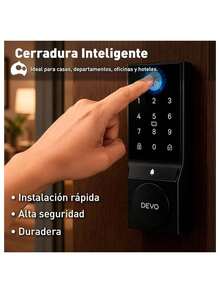 Smart Exterior Door Lock, Fingerprint, WiFi, (IOS And Android App Control), Auto-Lock. Bluelander - Black - View 2