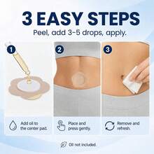 10/50/100/200 buah Plester Pusar Minyak Jarak Sekali Pakai, Terbuat dari Kain Non-Woven yang Bernapas, Unisex - Berbagai Gaya - View 5