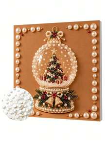 Handmade Pearl Painting Set With Frame, Crystal Ball Pattern Design, Full Set Of Hand Tools, Drill Pen, Rubber Plate, Latest Frame Art, Christmas Gift. - A - View 7