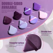 BS-MALL 14PCS Face Foundationg Sponge Set Custom Logo Full Size Makeup Tool Soft Vegn Velvet Powder Puff Makeup Sponge Set - Purple - View 5