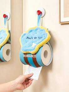 1pc Hanging Tissue Box, Starfish & Seashell Dual-Use Removable Squishy Plush Tissue Holder, Dopamine Color Pattern Decor, Soft Fluffy Fabric, All Season, Coastal Style For Adults, Bathroom Kitchen Bedroom Apartment Home Daily Storage Use - Multicolor - View 7