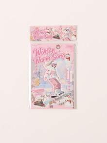 20pcs/Book Of Stickers With Four-Season Landscapes And Character Designs, Creative DIY Decoration Material For Planners And Diaries, Available In 4 Colors, Can Be Given As Christmas Gifts To Friends - Single Piece - View 12