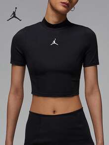 Nike/Jordan Women's Knit Short Mock Neck Casual Short Sleeve HJ0084-010 - HJ0084-010 - View 1