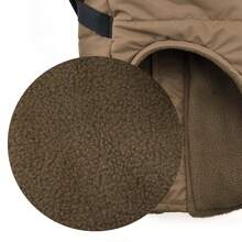 Dog Clothes Winter Wear Small Dog Pet Clothes With Built-In Harness Vest Style Warm Cotton Coat - Earth Yellow - Khaki - View 7