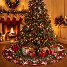 1件裝胡桃夾士兵圖案聖誕樹裙，優雅配色節日裝飾，5種尺寸，中性節日禮物，適用於居家與派對聖誕裝飾 - 胡桃夾子士兵 - 查看 7