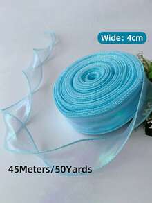 10/50Yards Sheer Chiffon Ribbon Organza Satin Ribbons For Gift Wrapping Decoration Christmas Wedding Birthday Party Bouquets Wreath Sewing Supplies - Multi-color - View 25
