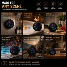 YAIUZGOO Waterproof Shower Speaker With Strong Suction Cup, Portable Wireless Bathroom Speaker, High-Definition Sound Quality, Convenient Button Control, Compact Music Speaker, Suitable For Shower, Bathroom, Travel And Daily Use - View 6