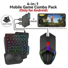 Bộ chuyển đổi bàn phím chuột chơi game cho điện thoại, tay cầm chơi game di động, adapter không dây BT5.0 - Xem 3