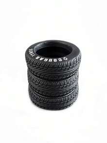 1pc Creative Simulated Tire Shaped Makeup Brush Holder, Car Enthusiast Desktop Accessory, Quirky Personalized Desk Storage Bin, Stationery Office Organizer Decor - Multicolor - View 9