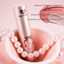 CZEL Kuzi Dual-Color Multi-Use Lip & Cheek Stick, Lipstick Blush Highlighter Stick, Watery Glow Korean-Style Nude Makeup, Portable - A02 - View 5