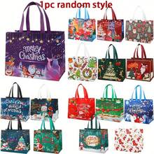 1/16/32pcs Christmas Gift Bags Set, Handle Design, Made Of Reusable Non-Woven Fabric, Suitable For New Year And Christmas Decoration, Ideal Choice For Holiday Gifting - A - View 11