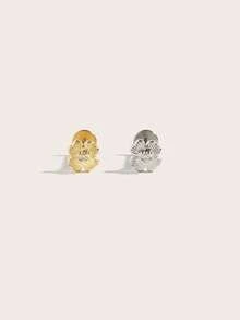 1pc Fashionable Small Diamond Clover Stainless Steel Stud Earrings Suitable For Women's Daily Wear - Four Leaf Clover - View 2