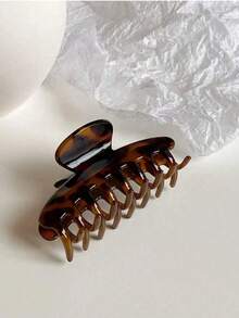 1/3 Pcs Large Tortoise Shell Hair Claw Clips,Finish Acetate Hair Clamps,Non-Slip Strong Hold,Stylish Leopard Print Hair Accessories For Women & Girls - Multicolor - View 8