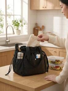 Heat Retention Sealed Spacious Food Liner Stain Resistant Splashproof Reinforced Handle Heavy-Duty Easy-Clean Wear-Resistant Rip-Proof Dust-Proof Versatile Tote Lunch Bag For Hiking Roadtrip Party Gathering Business Trip Apartment Gym Gift - Multicolor - View 6