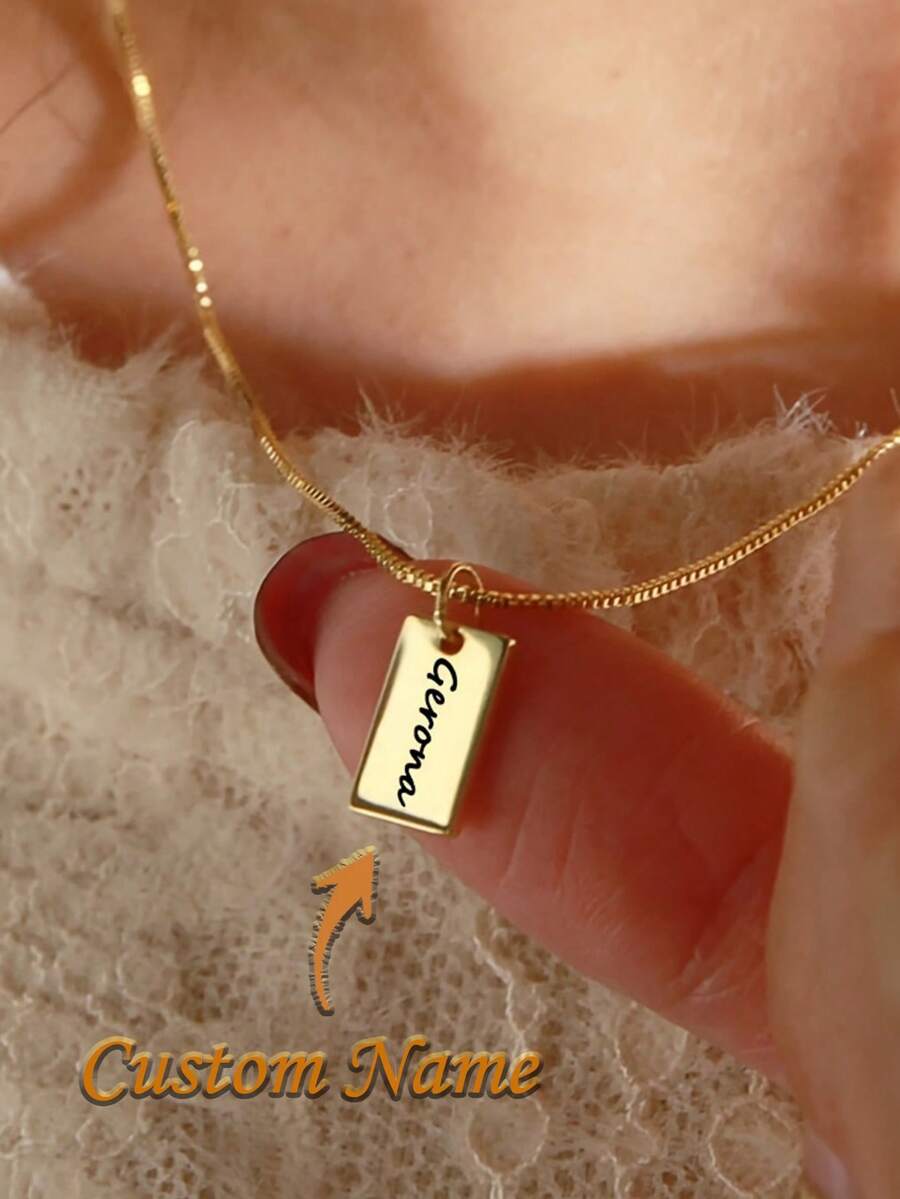 Personalized Name Necklace - Personalized Pendant With Elegant Cursive Script, Perfect Gift For Women, Daily Wear & Special Occasions - Multicolor - View 1