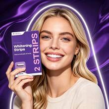 PAP+ Purple Dry Teeth Whitening Strips, Pembersihan Mendalam, Napas Segar, Strip Pemutih Gigi Ungu Portabel untuk di Rumah & Bepergian - Strip pemutih gigi - View 3