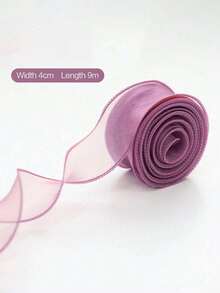 10/50Yards Sheer Chiffon Ribbon Organza Satin Ribbons For Gift Wrapping Decoration Christmas Wedding Birthday Party Bouquets Wreath Sewing Supplies - Multi-color - View 23