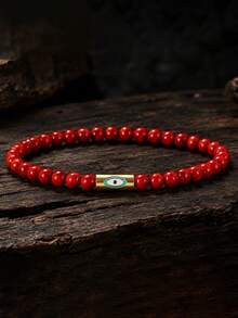 diffone Fashion Handmade 4mm Stone Beads Bracelet Charms Evil Eye Men Bracelet For Male Armband Jewelry - Evil Eye Bracelet - View 1