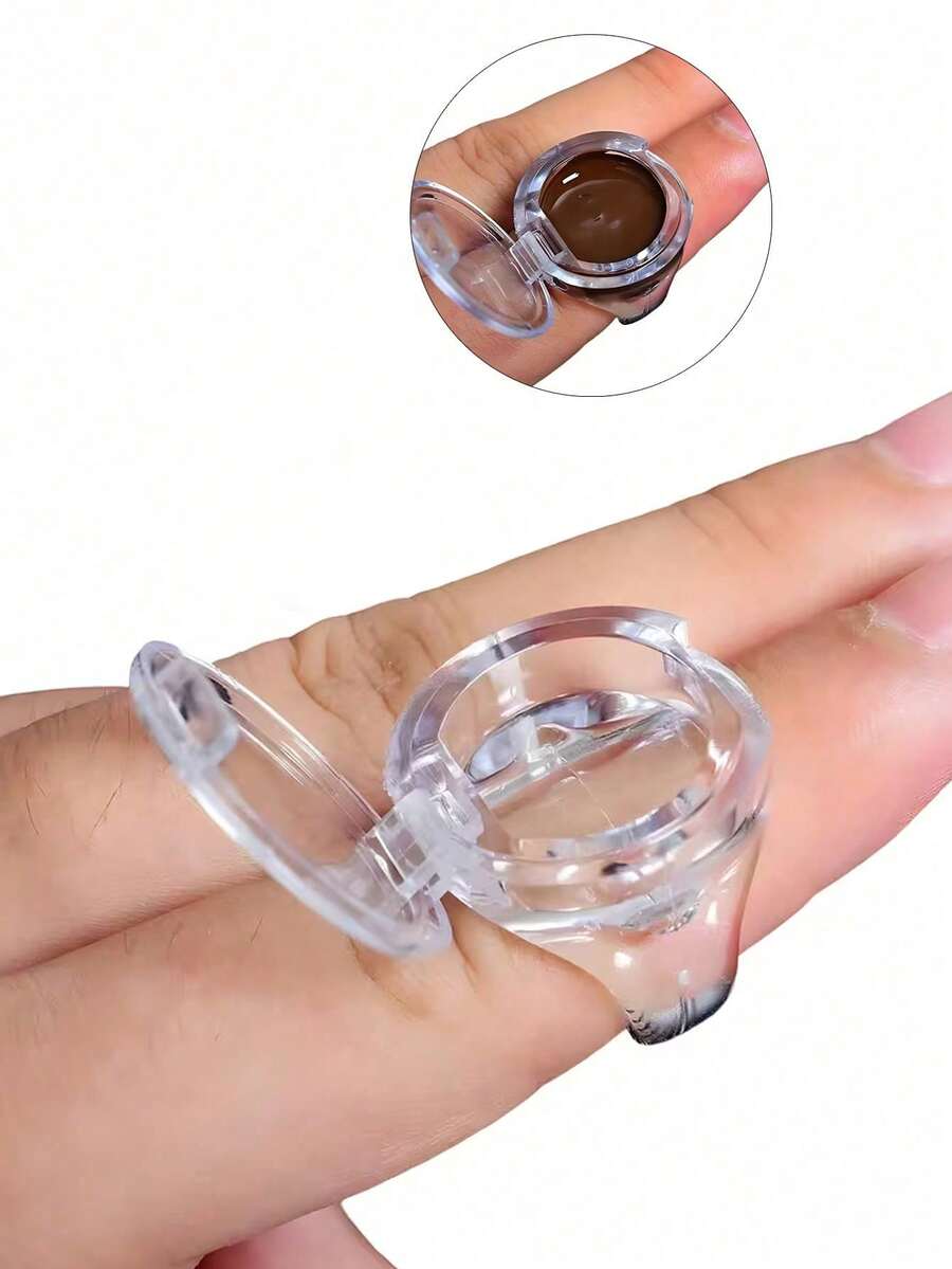 1pc And 3pcs Plastic Tattoo Ink Cups With Lids, Manual Container - Permanent Makeup Accessories Tools, Suitable For Professional Tattoo Artists