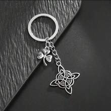 Cross-Border New Alloy Celtic Knot Sunflower Clover Keychain, Vintage Hollow Totem Bag Charm, Key Pendant Wholesale - Multicolor - View 1