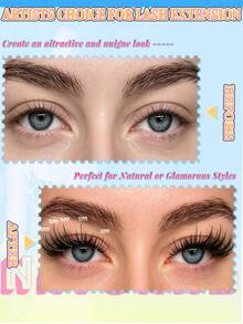 288 Pcs Bulu Mata Palsu Cluster D Curl Alami dan Fluffy, Set Ekstensi Bulu Mata Individu DIY untuk Pasang Sendiri, Kapasitas Besar, Lembut dan Bersegmen, untuk Pemula Makeup - C - View 3