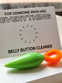 1pc Funny White Elephant Gag Gift Card – Novelty Christmas Prank & Belly Button Cleaner! - A - View 7