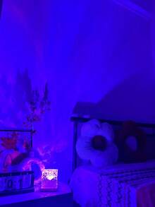 1pc Water Ripple Projection Atmosphere Light, Touch/Remote Control, 16 Dynamic Colors, USB Powered, Christmas Decoration Light, Suitable For Bedroom, Living Room Or Office Decor, Suitable For Teens 14+ - Multicolor - View 4