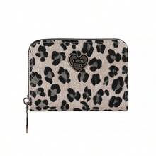 Vintage Y2K Leopard Print Card Holder, CoolGirl Heart Decor Accordion Multi-Slot Wallet - Multicolor - View 18