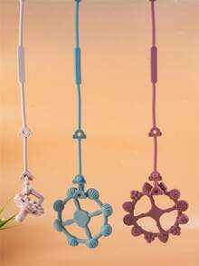 Silicone Anti-Drop Lanyard For Baby Bottles And Water Cups, Anti-Loss Chain, Multi-Functional Baby Accessory Hanging Strap, Pacifier Chain, Toy Lanyard, Suitable For Strollers, Teether Pendant, Newborn Pacifier Chain, Baby Supplies, 1pc Personalized Water Bottle Strap And Pacifier Chain, Random Color - Multicolor - View 4