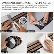 1 Roll Flexible Wood Lattice Acoustic Panel, Vertical Sound-Insulating Wood Slat Wall Decor, Suitable For Home Interior - WJG-567 - View 8