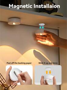Đèn LED chiếu điểm gắn nam châm cho tủ trưng bày màu trắng, điều khiển từ xa sạc USB bằng nhựa ABS, tăng giảm độ sáng, đa màu RGB, dùng trang trí nhà cửa dịp Giáng sinh và Halloween, đèn hắt tường tạo điểm nhấn - Ấm/Trắng/Trung tính+9 Màu RGB - Xem 7