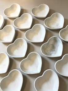 DIY Heart Shape Jewelry Storage Tray Silicone Mold, Heart Tray Casting Mold For Gypsum Clay Epoxy Resin, Handmade Desktop Ornament, Home Decor Crafts Making Mold, Gift Decorative Dish Mold - White Silicone Mold - View 9