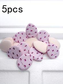 5/10/15/30pcs Mini Triangle Makeup Sponges, Cherry Bow Pattern, Waterproof PU Material, Suitable For Foundation And Concealer, Fit For All Skin Types, Makeup Sponges For Women - Multicolor - View 16