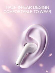 Earbud Bluetooth Nirkabel Sejati, Desain Ringan Semi-In-Ear, Koneksi Stabil Bluetooth 5.3, Pengisian Cepat, Peredam Kebisingan ENC untuk Panggilan, Kontrol Sentuh Cerdas, Universal untuk Berlari - View 4