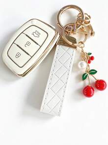 Car Key Cover Compatible With Beijing Langdong, Lingdong, Mingtu, Ix35, Ix25, Tucson, Sonata, 9-Button, Reina, Cherry Pendant, PU Rope - A - View 21