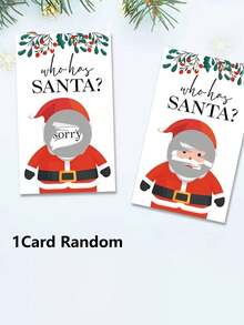 24pcs Christmas Scratch Cards Set - "Who Caught Santa?" Party Game Cards, Holiday Raffle Tickets, Suitable For Halloween, Christmas And New Year Celebrations - Multicolor - View 9