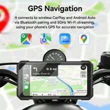 VENBES Layar Sentuh PND Sepeda Motor Tahan Air 6,25 Inci, CarPlay Nirkabel dan Android Auto, Pemutar Media Bluetooth, Kamera DVR Ganda Opsional - PND Sepeda Motor 6,25 inci dengan Kamera DVR Ganda - View 7