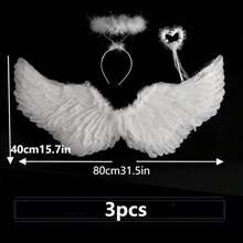 Party Wings - 3-piece Extra-large Set, White - View 1