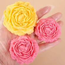 Large Peony Flower Silicone Mold, Suitable For DIY Aromatherapy Candles, Handmade Soap Making And Craft Production - 3D Floral Home Decor Gift - White - View 4