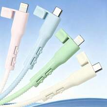 New 4pcs Set Universal Charging Cable Protector, Anti-Break Cable Organizer, Data Cable Protector, Data Cable Sleeve, Suitable For USB-C Laptop, Tablet And Phone - 4pcs, Random Color - View 7