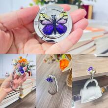 Gradient Colorful Textured 3D Butterfly Foldable Bag Hook, Desk Hanger, Craft, Holiday Gift - Multicolor - View 3