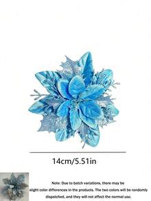 DIY Wreath, Shiny Holiday Decoration Pendant - Blue - View 10