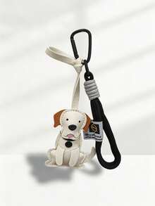 Cute PU Labrador Retriever Bag Charm Keychain, Dog Pendant With Braided Rope Lanyard, Car Keychain, Bag Decoration, Gift For Women, Dog Lovers - Multicolor - View 7